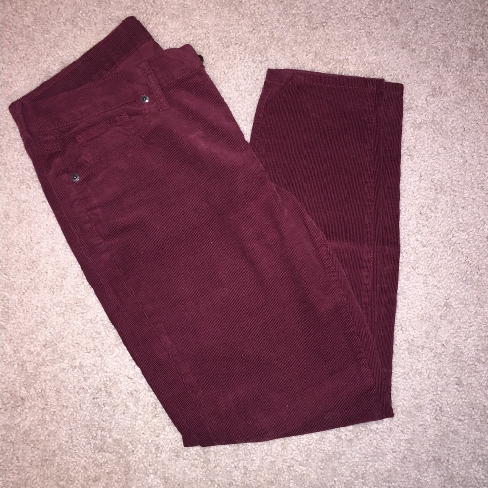 Burgundy JCrew Corduroy Pants